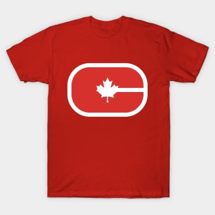 C is for Canada | Canadian Hockey Rink | Maple Leaf T-Shirt